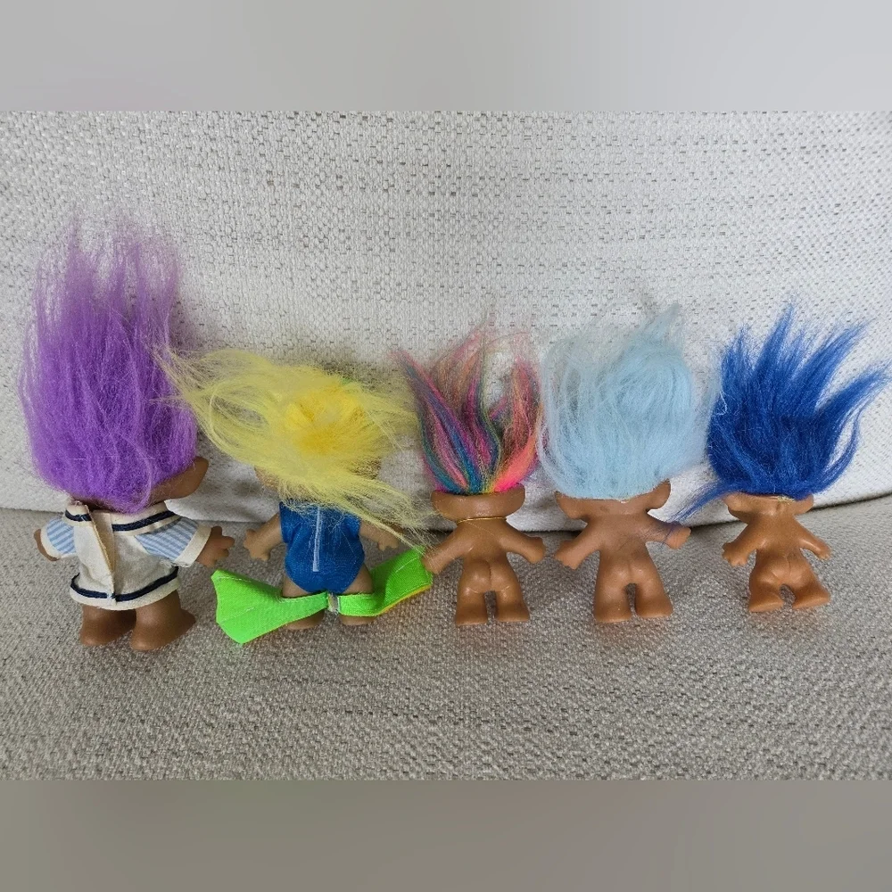 Lot 5 Russ Vintage Treasure Rainbow Troll Dolls Wishstone 90s Retro Nostalgia - Picture 2 of 10